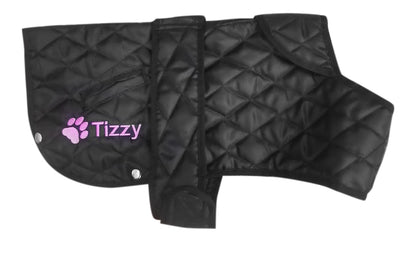 Personalised Quilted Dog Coat