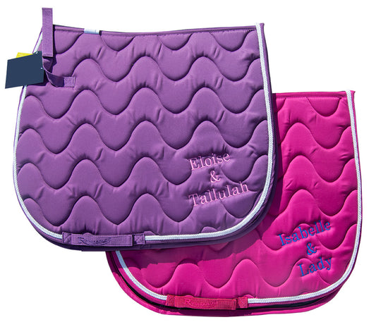 Personalised Wave GP Saddle Cloth